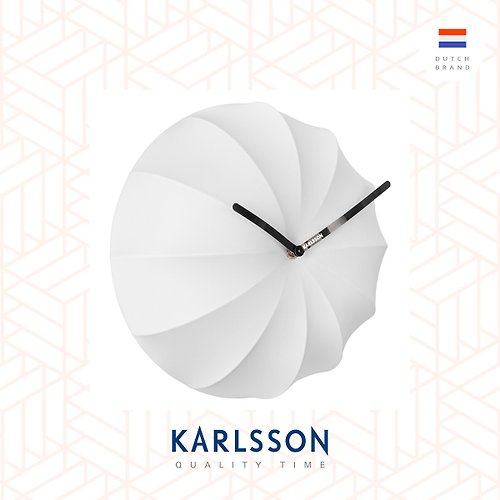 Ur Lifestyle 荷蘭Karlsson Wall clock Stretch lycra white 白色布藝設計掛鐘