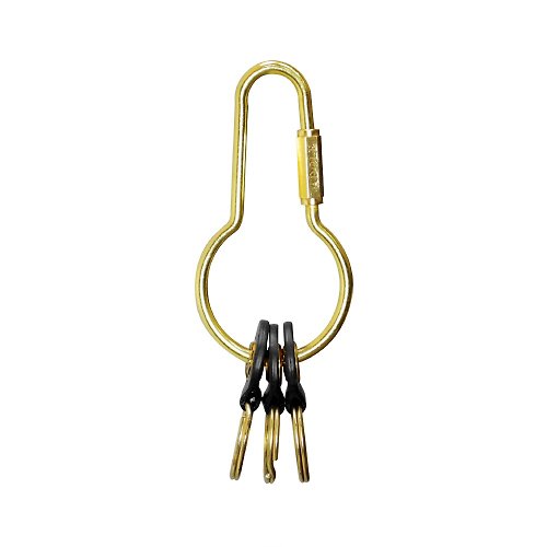 ADOLE 真皮黃銅鑰匙圈/圓壺型 Camber