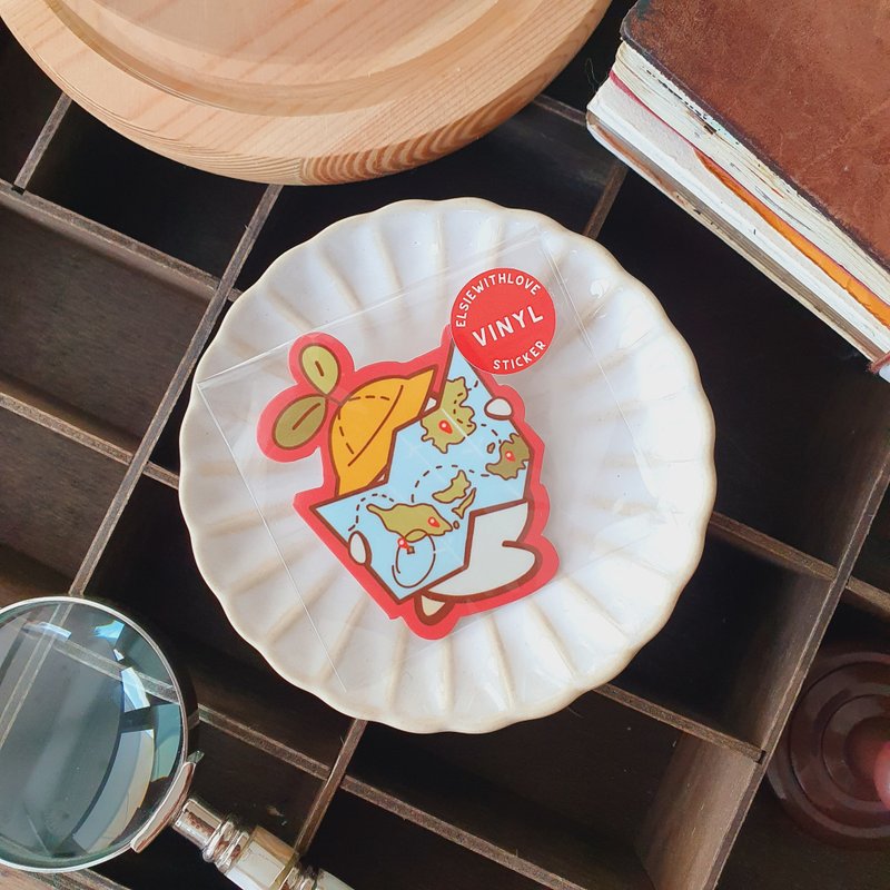 Map Reader Vinyl Sticker - 貼紙 - 其他材質 多色