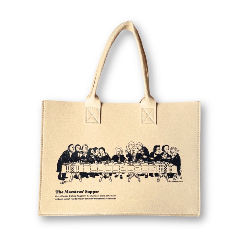 【The Maestrosˊ Supper】Music Felt Bag - กระเป๋าถือ - วัสดุอื่นๆ 