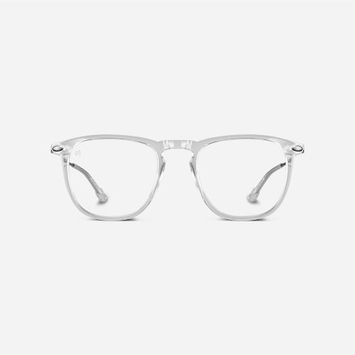 NOOZ OPTICS 法國眼鏡旗艦店 法國 Nooz 抗藍光時尚造型平光閱讀眼鏡(透明鏡片)矩形-透明色