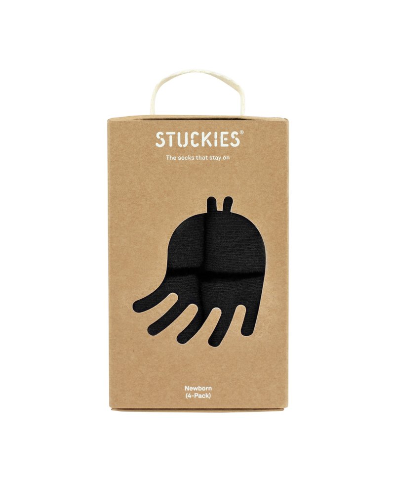 Stuckies - 寶寶襪新生兒禮盒 - Black - 嬰兒襪子 - 棉．麻 