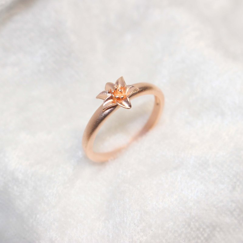 Lily flower ring - General Rings - Sterling Silver 