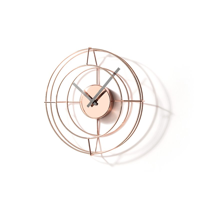 Kanari Skelock Wall Clock Rose Gold - นาฬิกา - โลหะ สึชมพู
