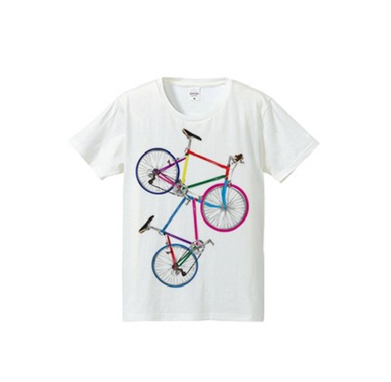 Color bicycle（4.7oz T-shirt） - T 恤 - 其他材質 白色