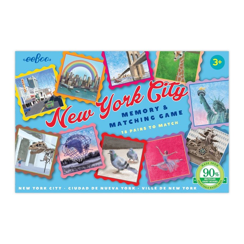 eeBoo 小遊戲系列-New York City Little Matching Game紐約都市 - 桌遊/卡牌 - 紙 多色