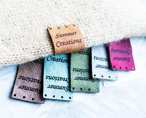Personalized SuedeTags, Custom Fabric Tags, Brand Logo Tags for Handmade  Items - Shop Topwood Knitting, Embroidery, Felted Wool & Sewing - Pinkoi