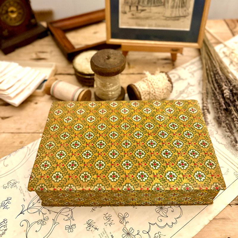 30575古典雅緻法國古董花布收納盒Elegant French antique box - 居家收納/收納盒/儲物盒 - 其他材質 