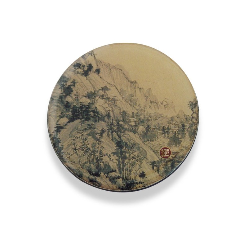 故宮磁貼 富春山居圖-山 - 磁鐵 - 其他材質 卡其色