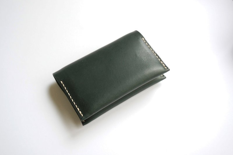 Green double deck card holder - Card Holders & Cases - Genuine Leather Green