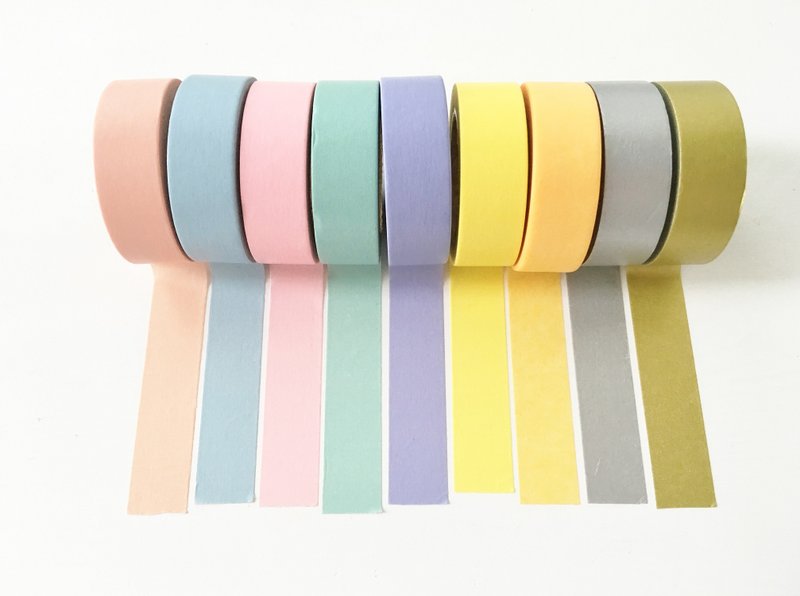 Pastel / Plain Washi Tape - 紙膠帶/和紙/PET - 紙 粉紅色