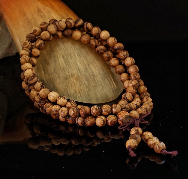 Wood Beads 17 108 pcs 3 wraps 6mm bracelet - สร้อยข้อมือ - ไม้ 
