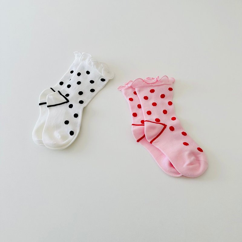 Small socks with dots of flowers/children's clothing - อื่นๆ - ผ้าฝ้าย/ผ้าลินิน หลากหลายสี