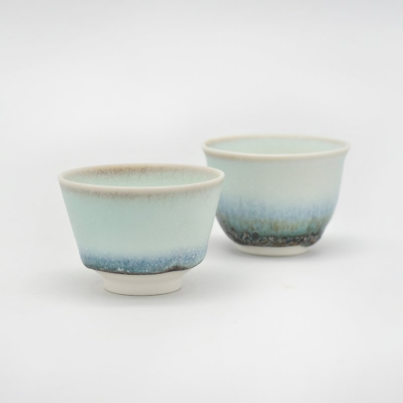 Lai Tingbing [Landscape and Skylight Series] Skylight-Light-transmitting Shangkou Small Cup (Single Cup) - Teapots & Teacups - Porcelain 