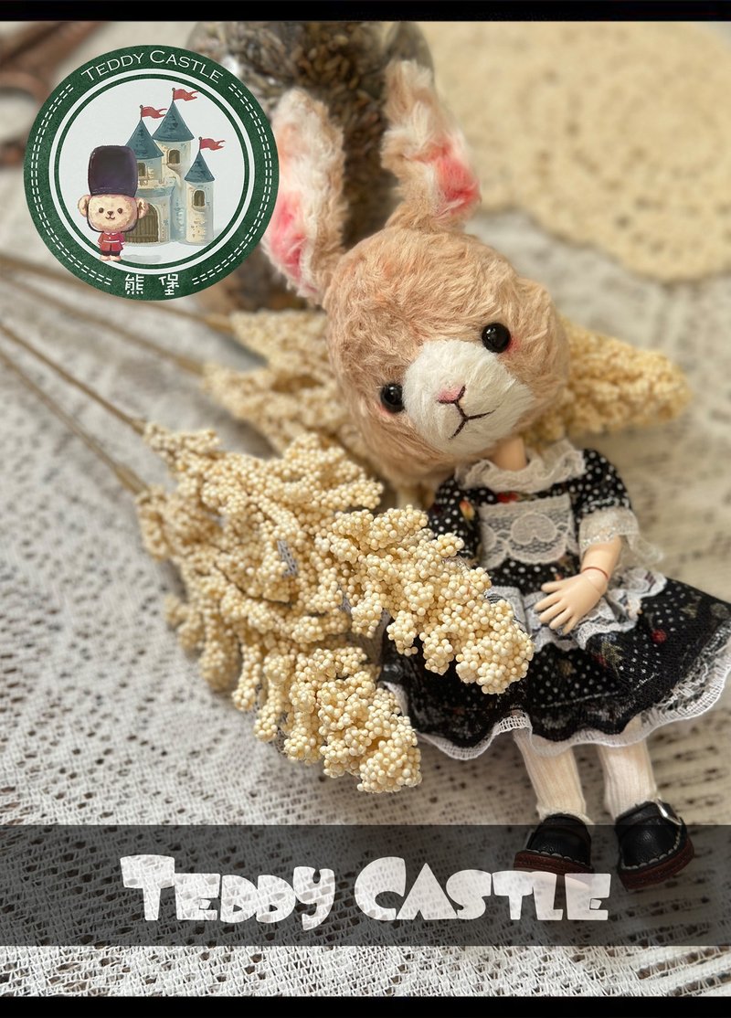 饥饤 series-OB11 Rabbit Handmade Artist Teddy Bear Mao Hai Teddy Bear - Stuffed Dolls & Figurines - Other Materials 