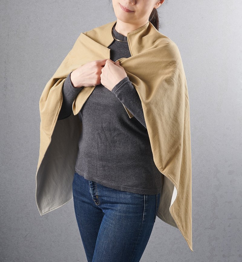 Good things, sleep well, shawl, fragrance and neck circumference group - Blankets & Throws - Cotton & Hemp Khaki