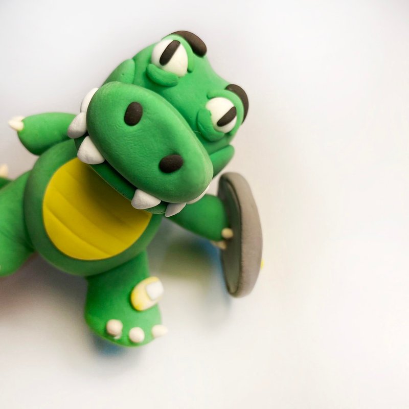 [Clay material includes teaching video] Little Crocodile Waiter Clay Material Pack DIY Material Pack - อื่นๆ - ดินเหนียว 