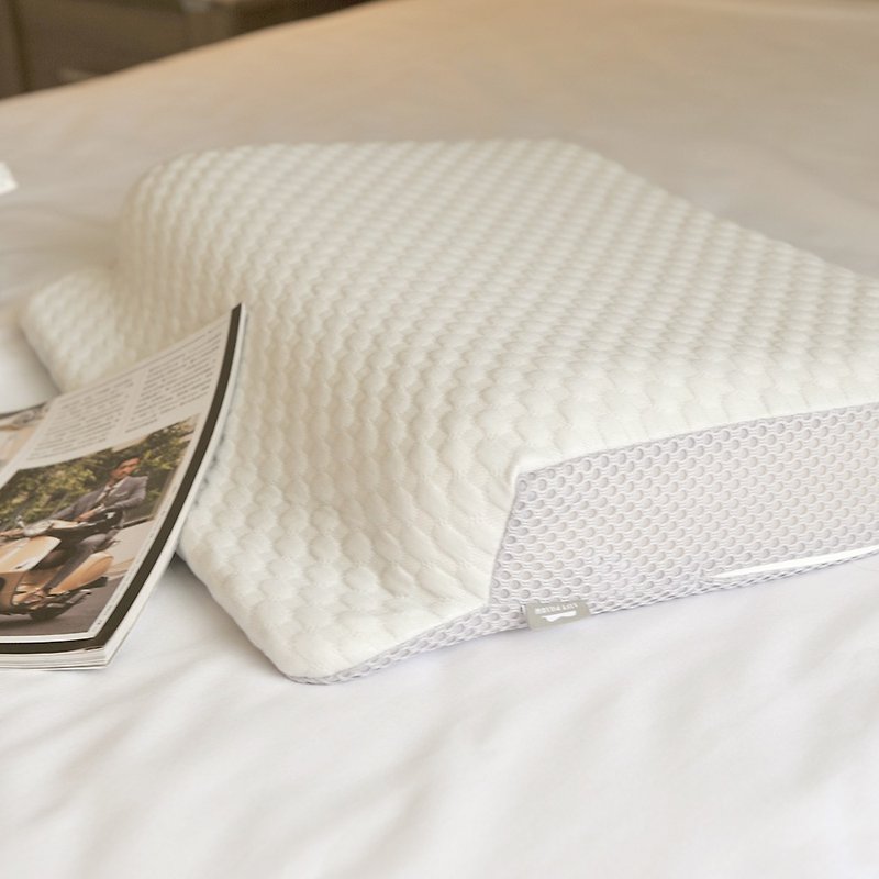 LIFT PILLOW エレベーターピロー (テンセルコラーゲン枕カバータイプ) - いびき防止枕 低反発枕 2個入 - 寝具 - サステナブル素材 ホワイト