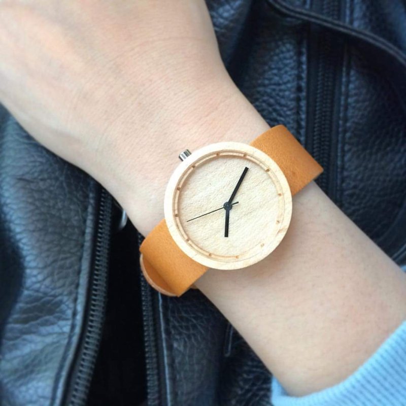 Nakari watch Maple Tan Girl size - 女錶 - 木頭 