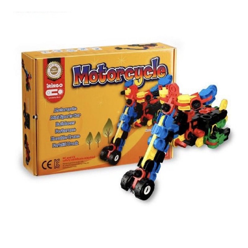 South Korea iRingo Creative 3D Building Blocks - Vehicle Series (Motorcycle) - ของเล่นเด็ก - พลาสติก หลากหลายสี