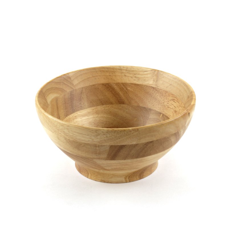 | Qiaomu |木製の甘いスープボウル（天然木の色）/木製のボウル/スープボウル/ディナーボウル/凹型の底のボウル/ゴム製の木材 - 茶碗・ボウル - 木製 ブラウン