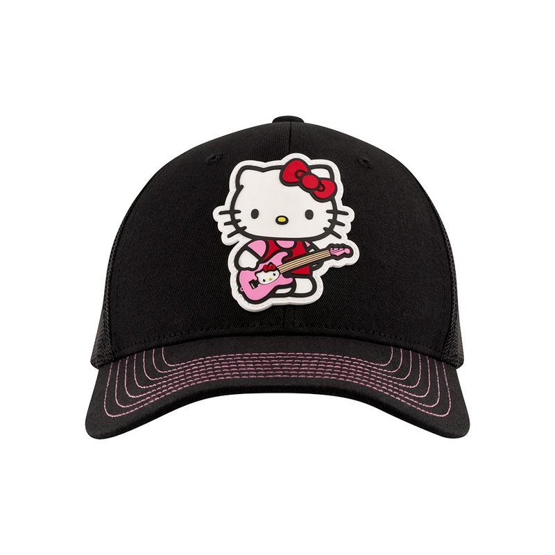 Fender x Hello Kitty Black Logo Hat 聯名款網眼帽 - 帽子 - 其他材質 黑色