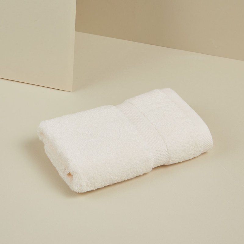 DAVID & MAISIE pure cotton untwisted yarn silky soft face towel plain rice - ผ้าขนหนู - ผ้าฝ้าย/ผ้าลินิน ขาว