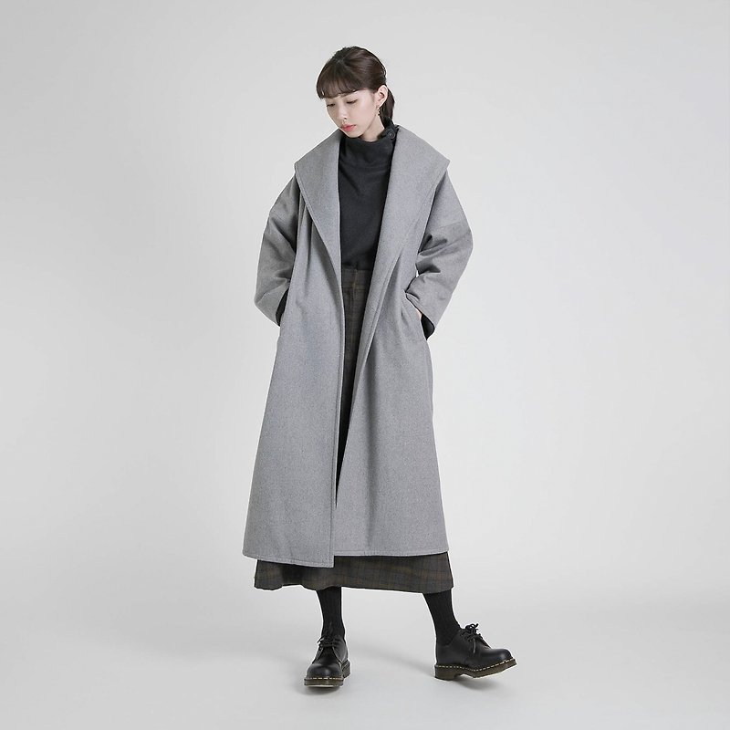 Galileo Galileo wool coat _8AF305_ gray - เสื้อแจ็คเก็ต - ขนแกะ สีเทา
