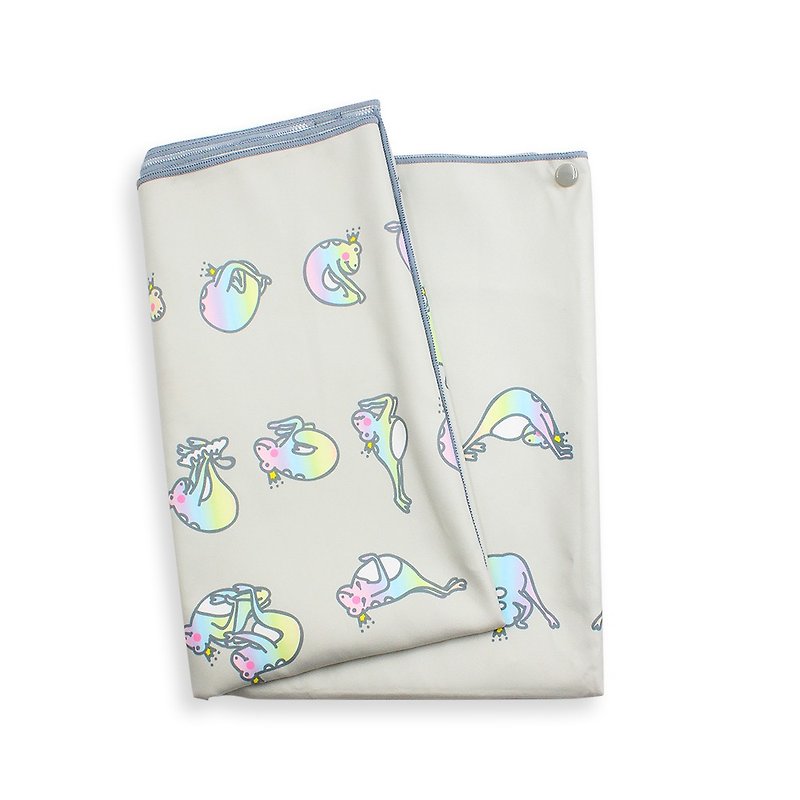 【NEW】AKUMA RAINBOW蛙-瑜珈冥想運動鋪巾-霧灰彩虹 - 運動配件 - 其他人造纖維 灰色