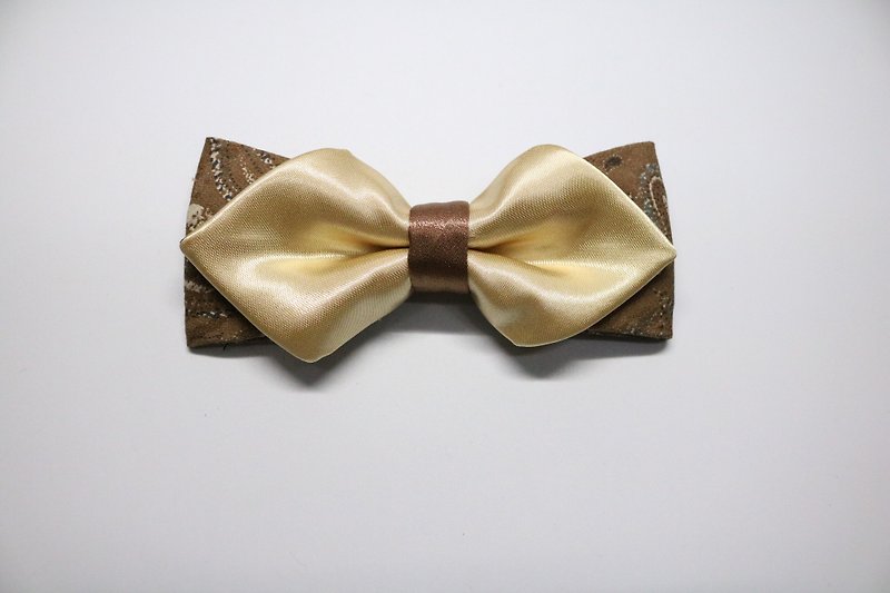 Light Khaki diamond knot / gentleman style Butterfly Wedding Ceremony - Bow Ties & Ascots - Silk Khaki