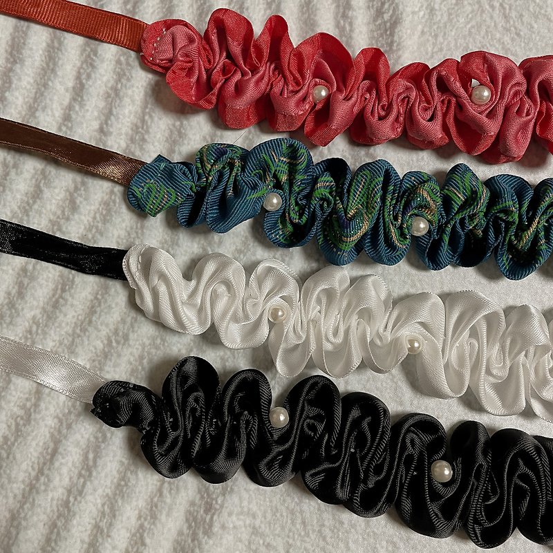 Satin Necklace | 緞帶の曲奇餅寵物項鍊 - 寵物衣服 - 聚酯纖維 