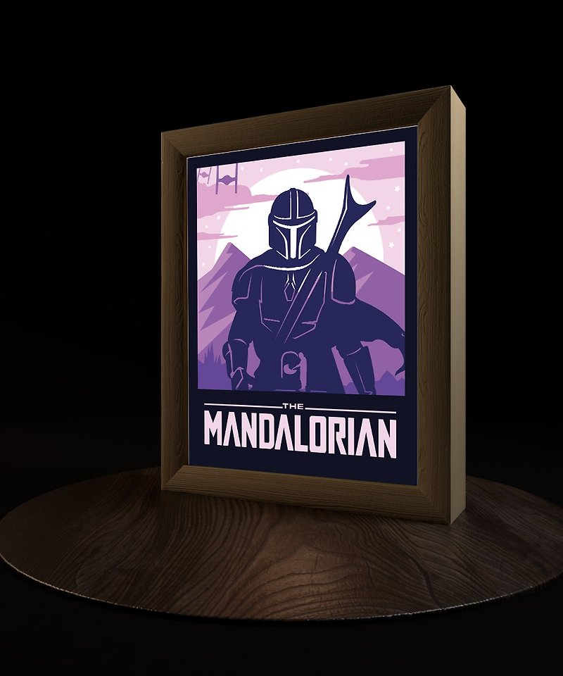 Mandalorian Light Template, Shadow Box, Paper Cut Template Light Box, DIY