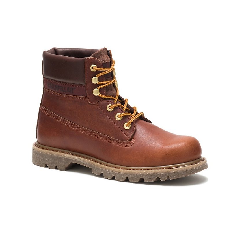 CAT COLORADO LUX top classic men's boots men's shoes - red Brown - รองเท้าบูธผู้ชาย - ยาง 
