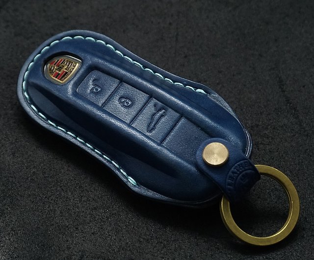 Leather Key-Fob-FIT-FOR-KEY-CASE-COVER-FITS-PORSCHE-Cayenne-Macan Panamera  911