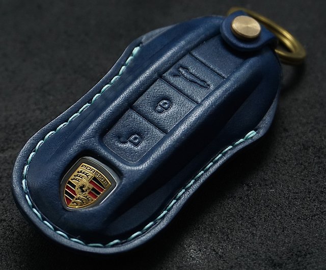 Leather Key-Fob-FIT-FOR-KEY-CASE-COVER-FITS-PORSCHE-Cayenne-Macan Panamera  911