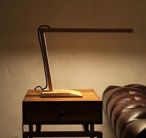 CraftMeBy Oak Table LED Minimalistic Lamp LINER