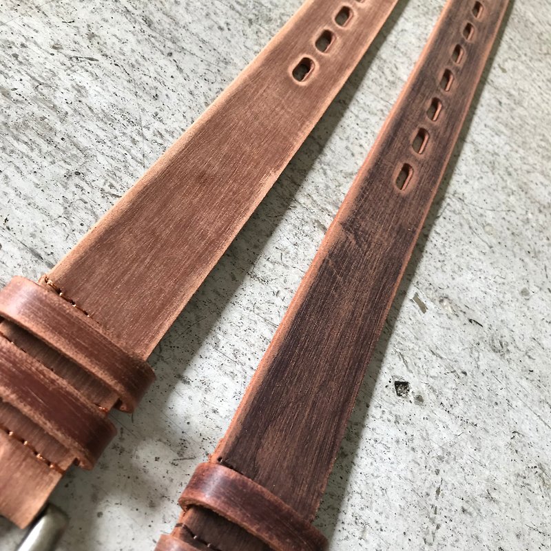 35mm wide classic hand scratched design belt - vegetable tanned cowhide/belt/leather belt/belt - เข็มขัด - หนังแท้ 