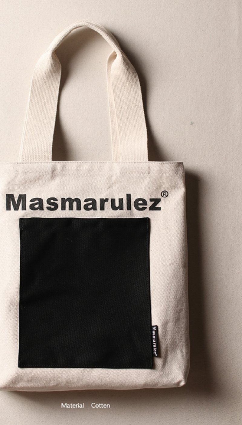 Korean designer brand Masmarulez Eco cross bag canvas bag series (5 colors) - Handbags & Totes - Cotton & Hemp 