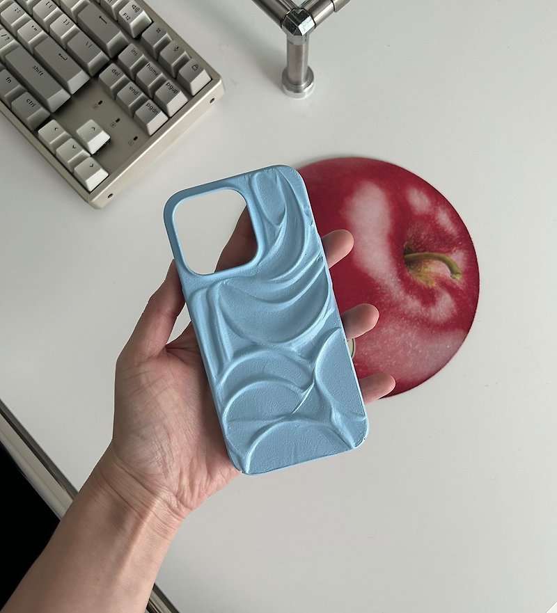 Each one's own cloudy day light blue Color - Phone Cases - Other Materials Blue