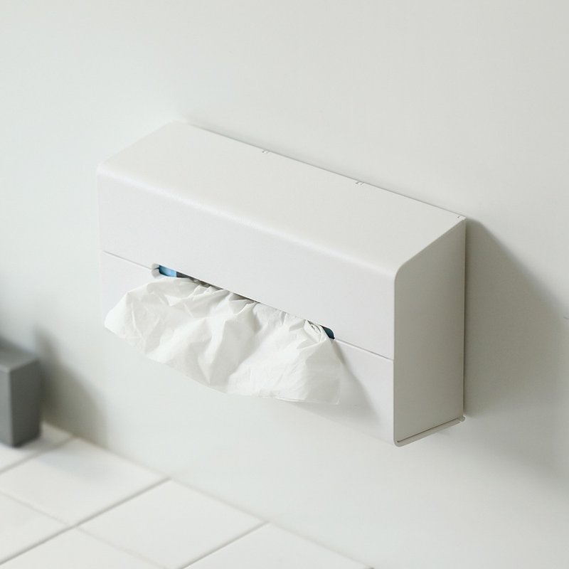 Japanese ideaco deepened ABS wall-mounted/desktop dual-purpose tissue holder - multiple colors available - กล่องทิชชู่ - พลาสติก ขาว