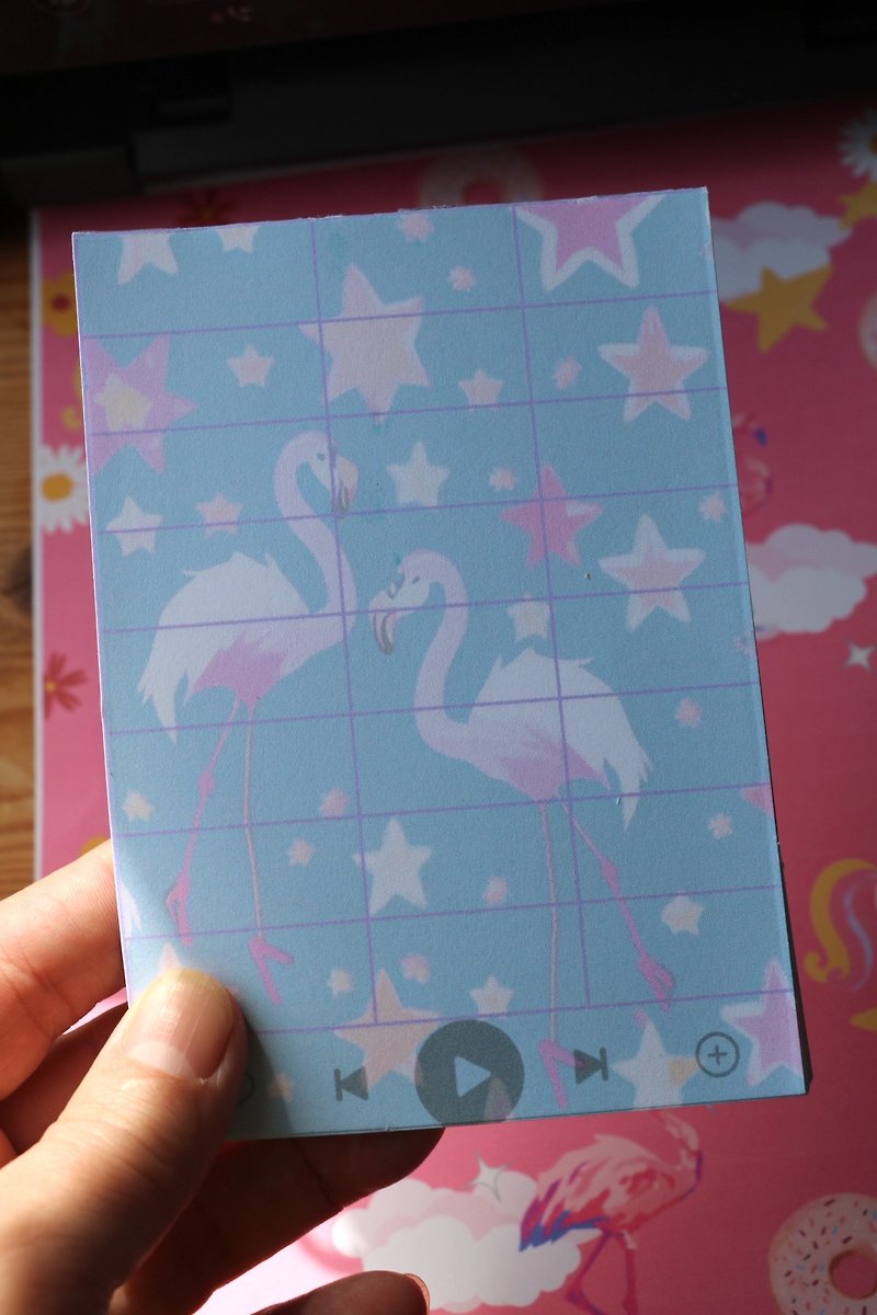 Flamingo Theme Mini Notepad - สมุดบันทึก/สมุดปฏิทิน - กระดาษ หลากหลายสี