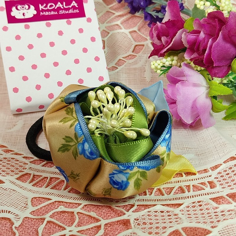 森林系列手工飾品山茶之美花朵髮圈 - 髮箍/髮帶 - 其他材質 