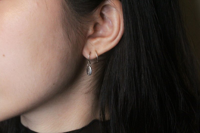 茉希朵  純銀手工耳環 兩種戴法 - 耳環/耳夾 - 純銀 銀色