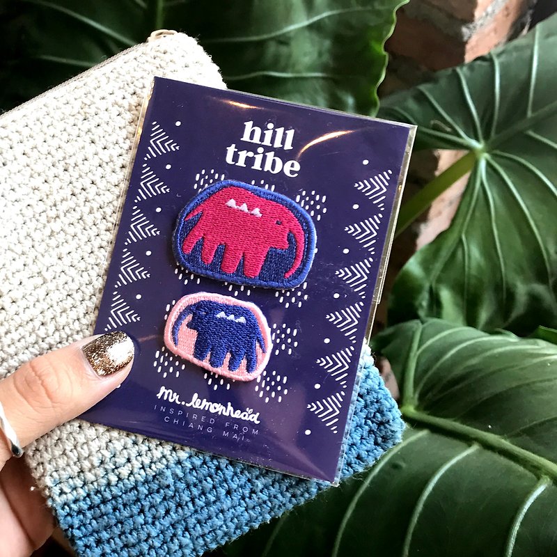 Elephant Hill tribe - Badges & Pins - Thread Purple