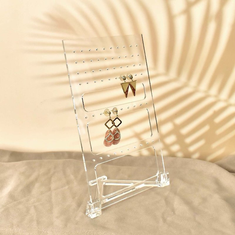 Clear Acrylic Earring Keeper Display Stand - Storage - Acrylic Transparent