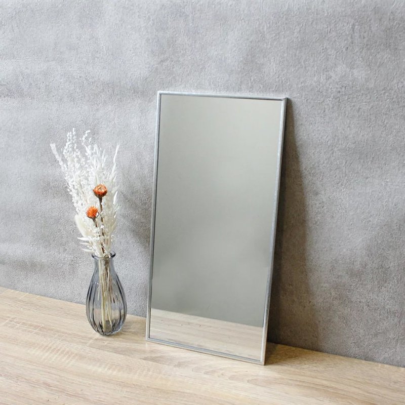 ZIP Wall Mirror XL Size Tin Wall Mirror Made in Japan - Wall Décor - Other Metals Silver