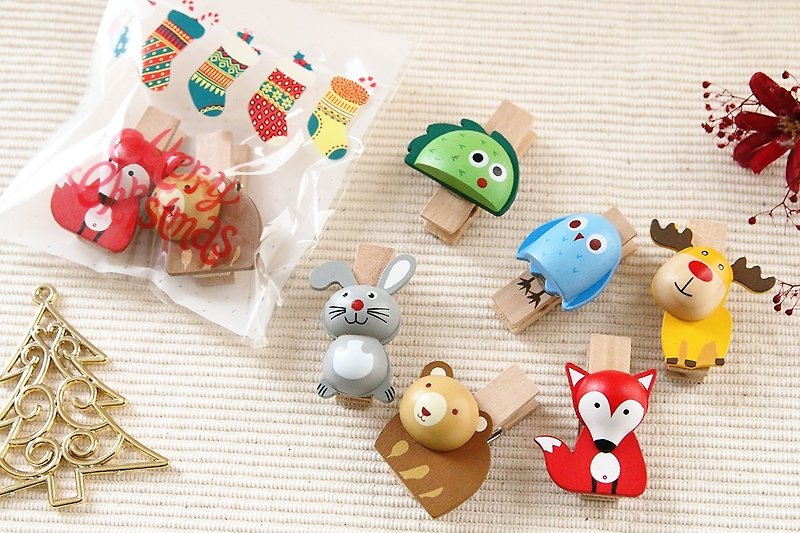 Wooden forest animal clips - แฟ้ม - ไม้ 