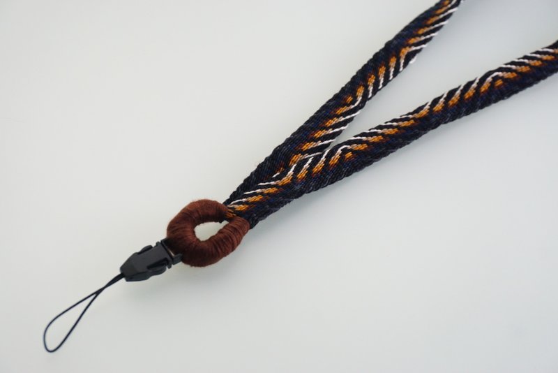 Mobile phone lanyard identification card hand-woven webbing - เชือก/สายคล้อง - ผ้าฝ้าย/ผ้าลินิน 