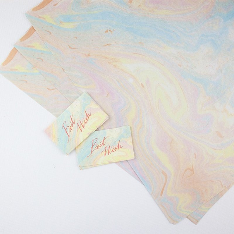 A4 Wrapping paper & Grateful label -  Mystery -10 sheets - งานไม้/ไม้ไผ่/ตัดกระดาษ - กระดาษ หลากหลายสี