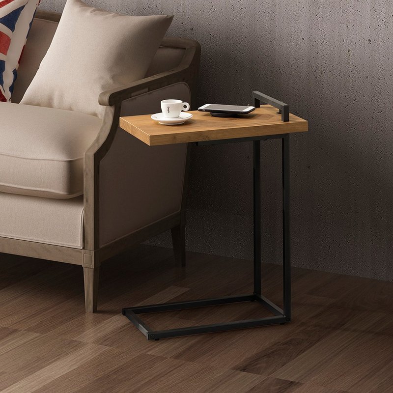 USB small side table gold oak color (Yabode) home decoration - โต๊ะอาหาร - ไม้ สีเหลือง